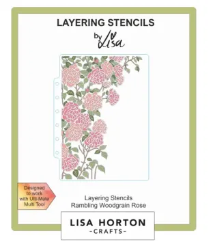 Rambling Rose Layering Stencils, 5x7